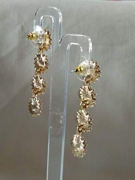 Pendientes mujer fantasía cristal 4 flores cierre de presión Nuevos (106) - Imagen 5