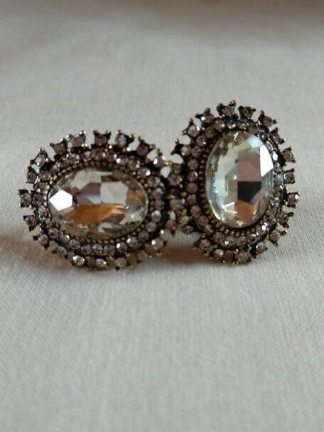 Pendientes vintage mujer bisutería cristal cierre omega Nuevos (106) - Imagen 3