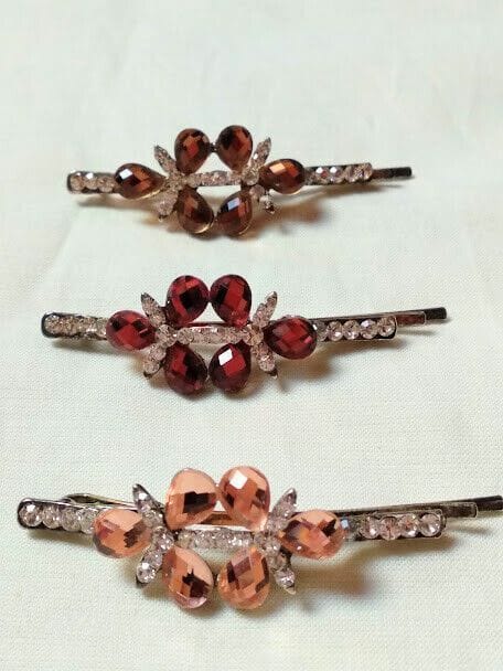 Pasador horquilla pelo color plateado mujer  Nuevo