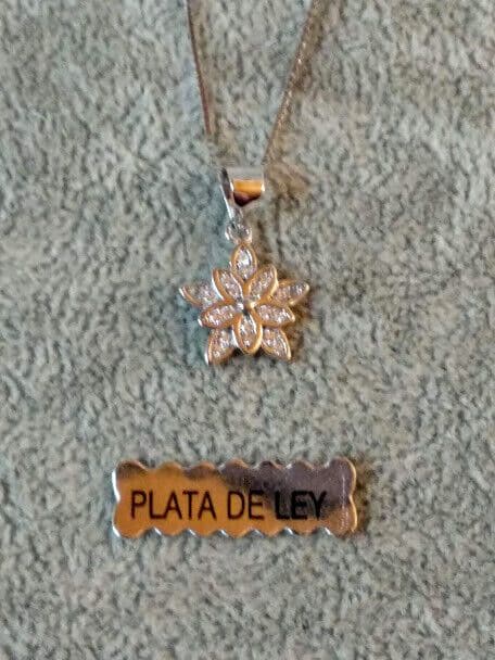 Pendientes y gargantilla Plata de Ley Rodiada presión Nuevos (106) - Imagen 4