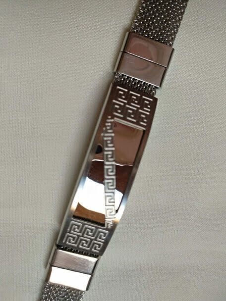 Pulsera acero inoxidable caballero flexible esterilla nueva - Imagen 3