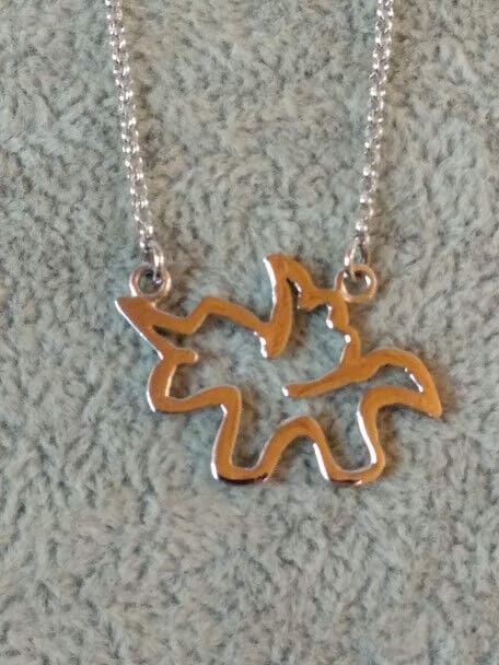 Collar colgante unicornio gargantilla mujer Plata de Ley Rodiada Nuevos (106)