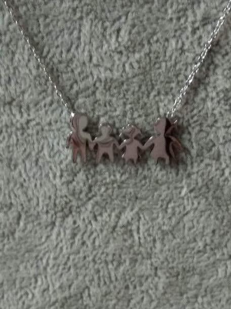 Collar gargantilla acero antialergico con colgantes familia Nuevos (106) - Imagen 3