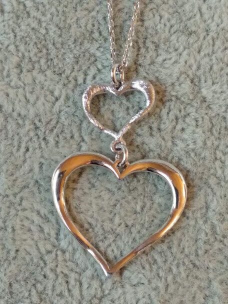 Collar gargantilla mujer corazones  Plata de Ley Rodiada  Nuevos (106)