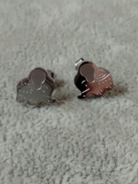 Collar gargantilla y pendientes acero con colgante de elefante Nuevos (106) - Imagen 5