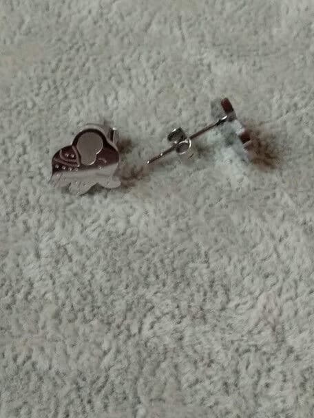 Collar gargantilla y pendientes acero con colgante de elefante Nuevos (106) - Imagen 6