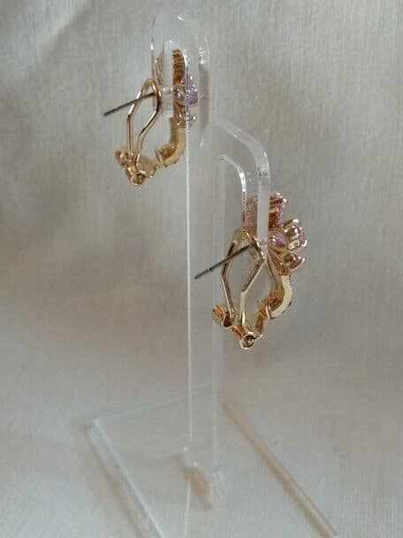 Pendientes mujer bisutería flor cierre omega Nuevos (106) - Imagen 6