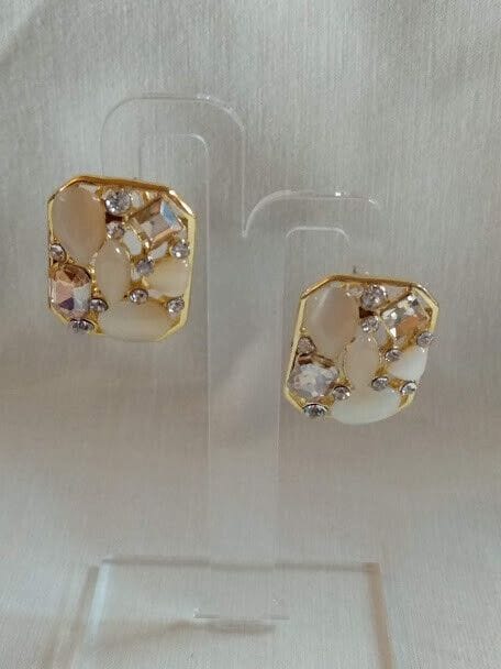 Pendientes mujer bisutería piedras cierre omega Nuevos (106) - Imagen 3