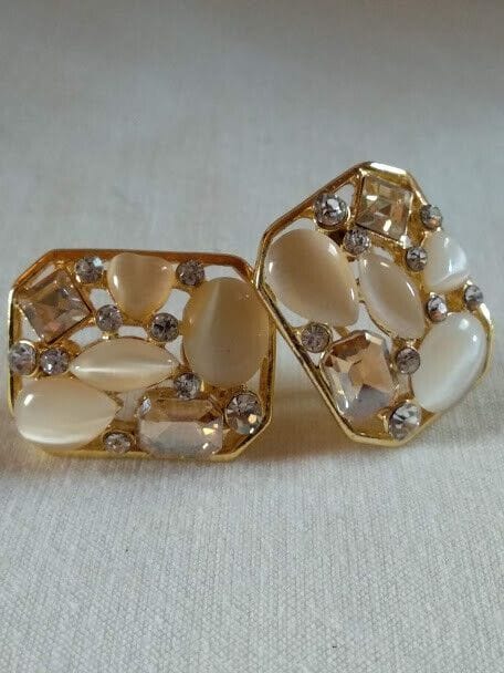 Pendientes mujer bisutería piedras cierre omega Nuevos (106) - Imagen 4