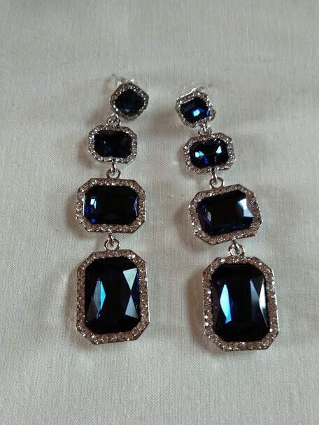 Pendientes mujer fantasía largos cristal cierre de presión Nuevos (106) - Imagen 9