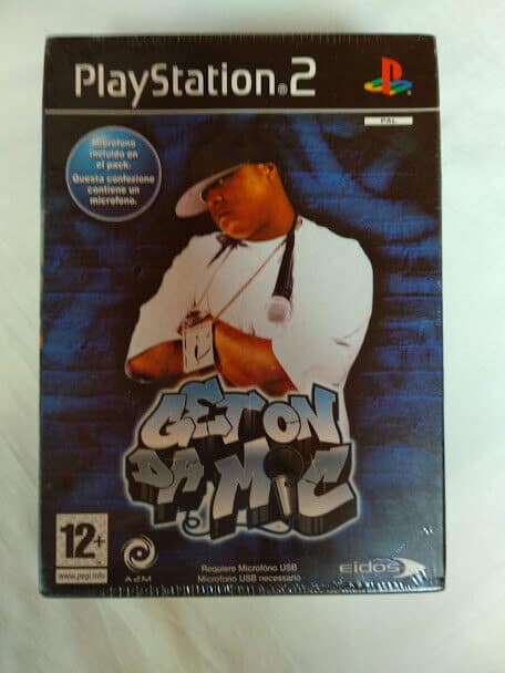 GET ON DA MIC CON MICROFONO para playstation 2 Nuevo y precintado Pal