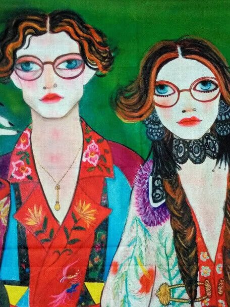 Pasmina Cashmere estampado pareja Nuevo con etiquetas (105) - Imagen 4