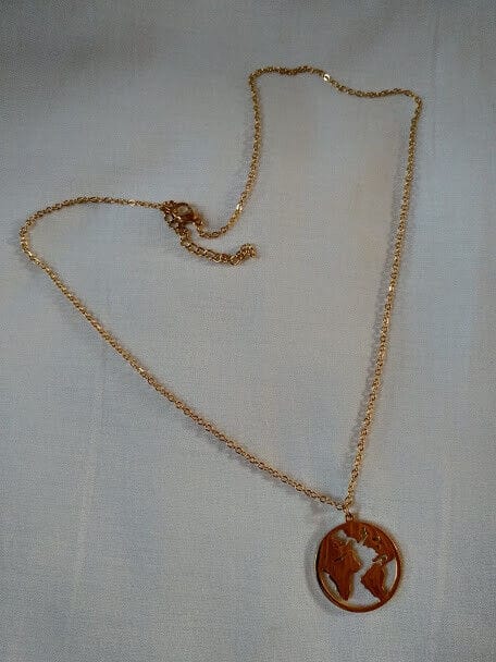 Collar gargantilla acero antialergico con colgante color dorado Nuevos (106) - Imagen 3