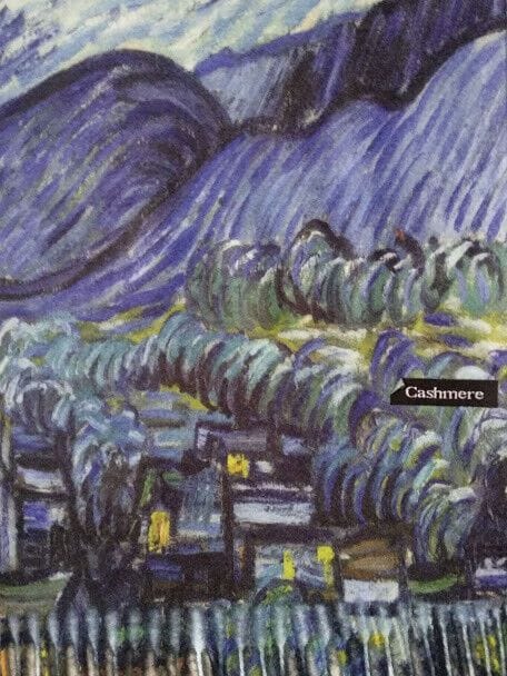 Pasmina Cashmere estampado inspirado cuadro van Gogh Nuevo con etiquetas (105) - Imagen 5