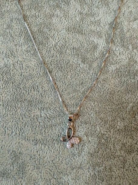 Collar con colgante de mariposa Plata de Ley Rodiada Nuevos (106) - Imagen 3