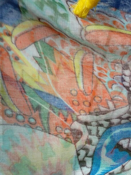 Pañuelo con bonito estampado en alegres colores diferentes colores (134) - Imagen 3