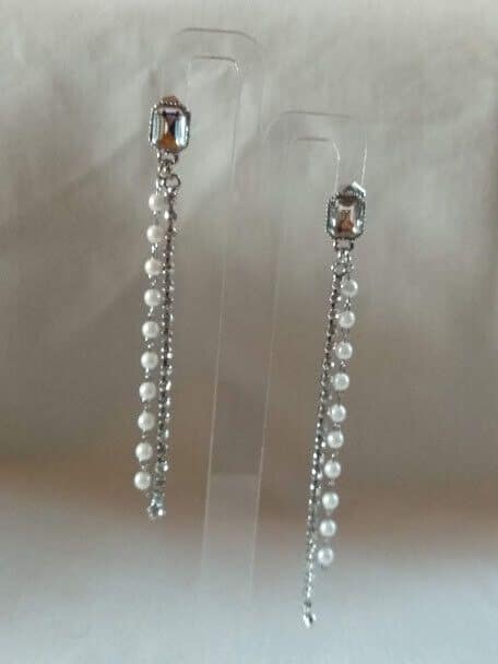 Pendientes mujer largos cierre de presión Nuevos (106)