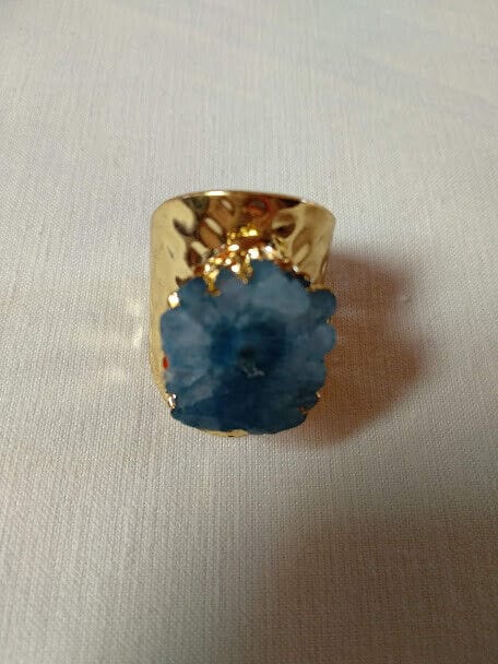 Anillo sortija mujer bisutería geoda colores Nuevo - Imagen 8