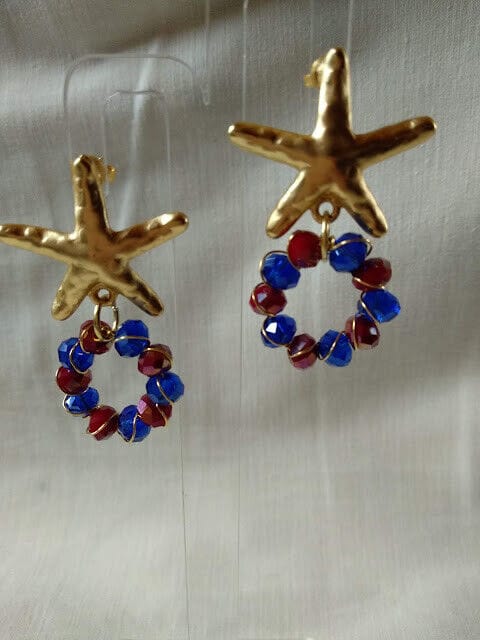 Pendientes mujer Unicos con cristal de roca cierre presión Nuevos - Imagen 3