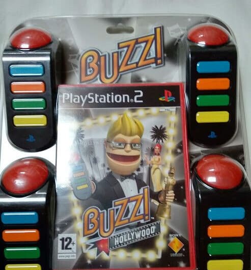 Buzz¡ Hollywood +4 pulsadores PS2 PAL Nuevo y precintado (122)