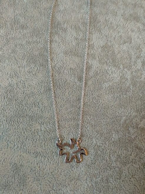 Collar colgante unicornio gargantilla mujer Plata de Ley Rodiada Nuevos (106) - Imagen 3