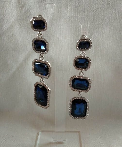 Pendientes mujer fantasía largos cristal cierre de presión Nuevos (106) - Imagen 5