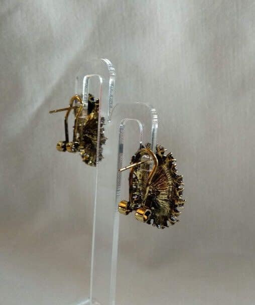 Pendientes vintage mujer bisutería cristal cierre omega Nuevos (106) - Imagen 5