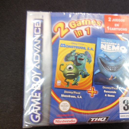 Monstruos S.A. +Buscando a Nemo nuevo y precintado gameboy advance