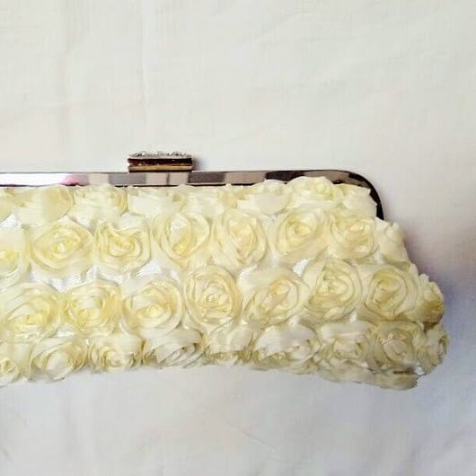 Bolso fiesta,clutch,cartera de mano mujer con cadena con flores Nuevo