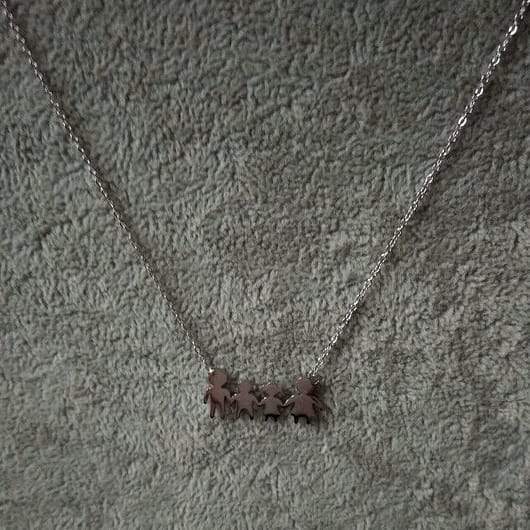 Collar gargantilla acero antialergico con colgantes familia Nuevos (106)