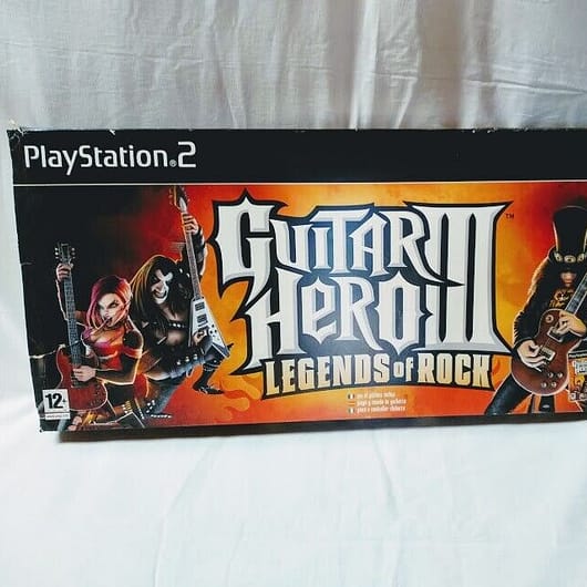 Guitar Hero III Legends of the rock juego y mando guitarra play2 Nuevo PAL