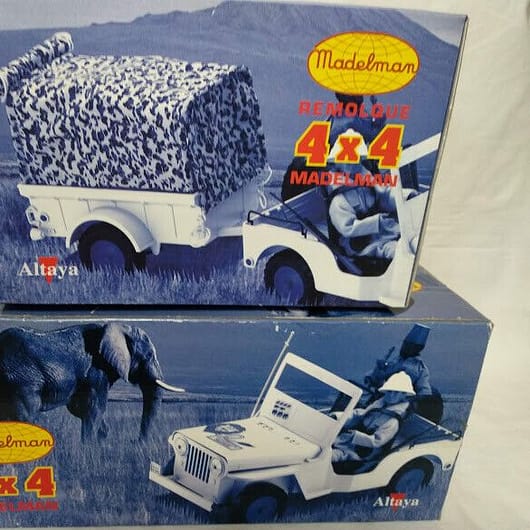 Jeep 4x4 + Remolque 4x4 Madelman sin figuras  Nuevo a estrenar