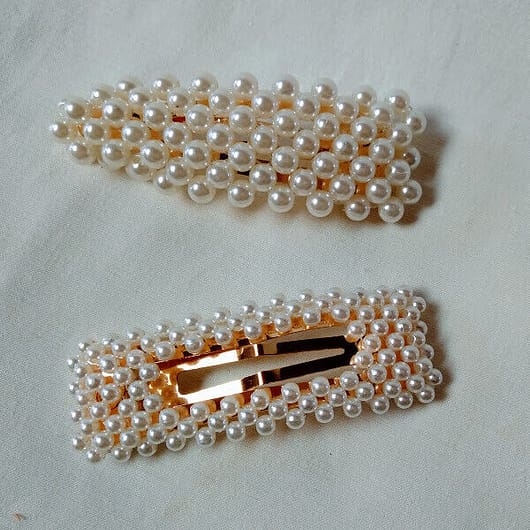 Pasador de pelo mujer cuajado de perlas pack 2 unidades nuevo y con etiquetas