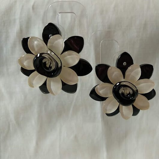 Pendientes acetato mujer forma de flor cierre presión Nuevos