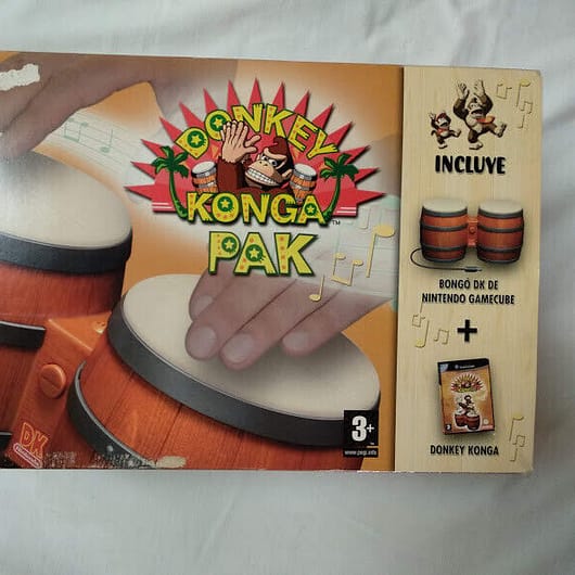 Donkey Konga Pak Juego + Bongo Nintendo GameCube Nuevo y precintado Pal