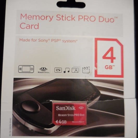 Memory Stick  Pro Duo 4 GB Nueva con precinto abierto