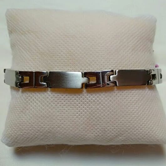 Pulsera acero inoxidable caballero eslabon combinado nueva