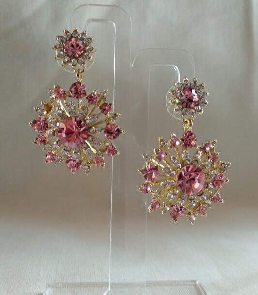 Pendientes mujer fantasía cristal cierre de presión Nuevos (106) - Imagen 7