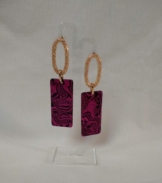 Pendientes mujer fantasia acetato imitando carey cierre de presión Nuevos (104)