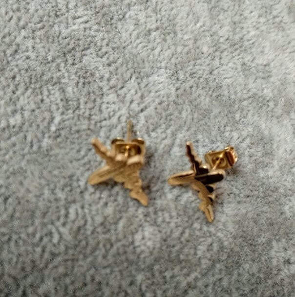 Collar gargantilla y pendientes acero con baño dorado y colgante Nuevos (106) - Imagen 5