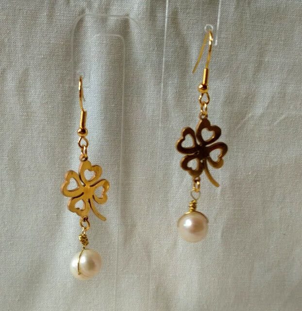 Pendientes unicos y exclusivos con perla natural Nuevos