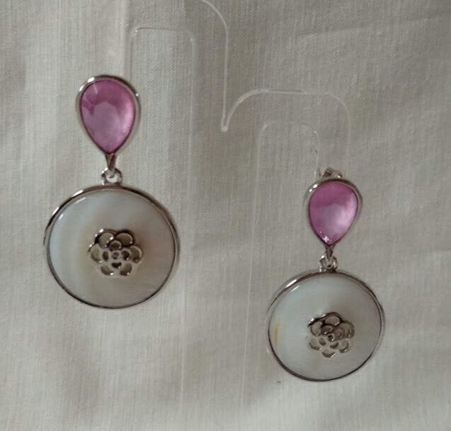 Pendientes mujer fantasía cierre de presión 2 colores Nuevos (106) - Imagen 4