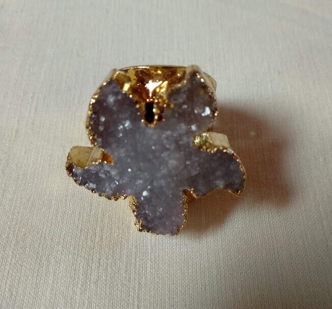 Anillo sortija mujer bisutería geoda colores Nuevo - Imagen 6
