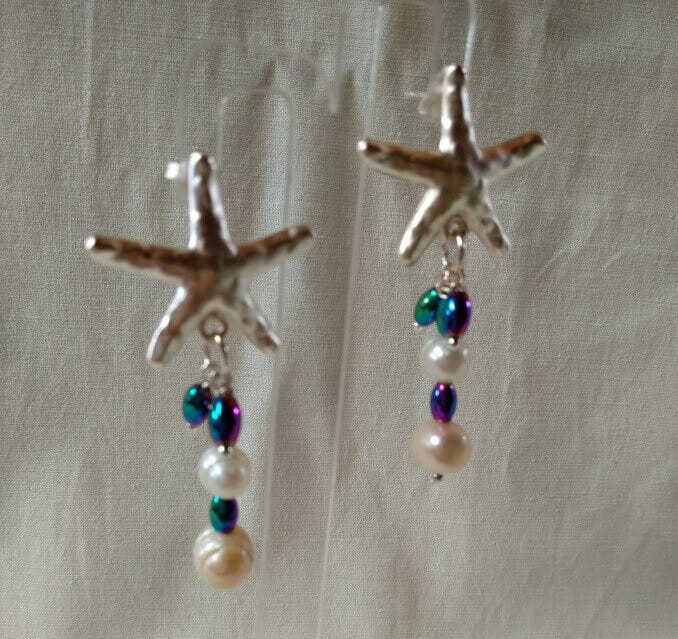 Pendientes mujer exclusivos perlas y piedra natural Nuevos - Imagen 3