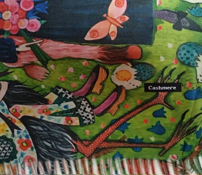 Pasmina Cashmere estampado figuras bosque Nuevo con etiquetas (105) - Imagen 6