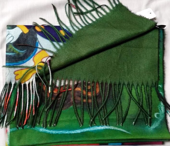 Pasmina Cashmere estampado pareja Nuevo con etiquetas (105) - Imagen 5