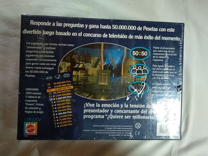 50 por 15 ¿Quieres ser millonario?Juego de mesa de Matel Nuevo y precintado - Imagen 3