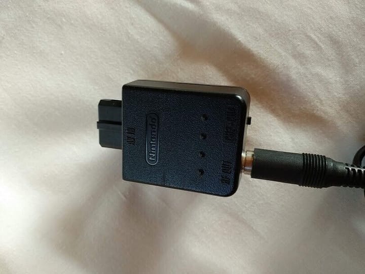 Cable RF antena y adaptador cable ORIGINAL NINTENDO  como nuevos (29) - Imagen 3