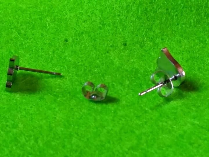 Pendientes acero mujer colección primavera tulipán con presión - Imagen 3
