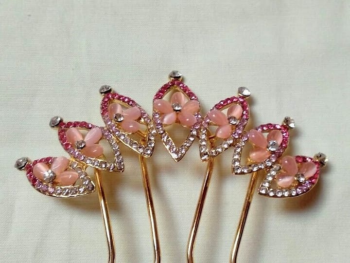 Peineta mujer ceremonia dorado símiles tonos rosas o marrones Nuevo - Imagen 3